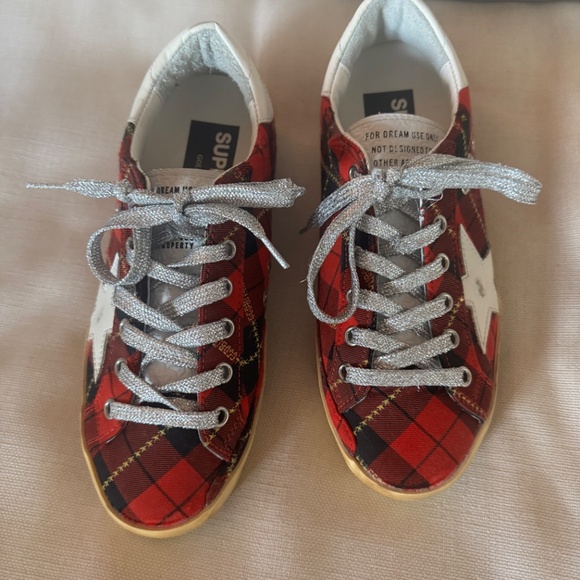 Golden Goose Superstar Tartan Low Top Sneaker Size US 6 / EUR 36 - Picture 3 of 6